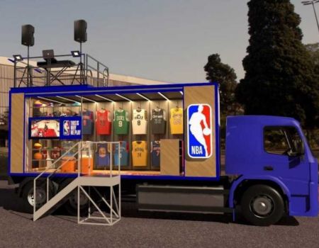 La NBA estrena en Brasil su nuevo formato de tienda sobre ruedas: ‘NBA Store Truck’