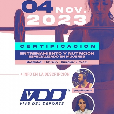 Certificación en entrenamiento y nutrición especializado un mujeres
